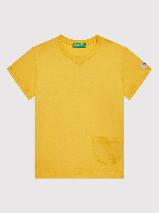 United Colors Of Benetton Тишърт 3I1XG100M Жълт Regular Fit за Момчета цена