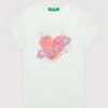 United Colors Of Benetton Тишърт 3I1XG101W Бял Regular Fit за Момичета цена
