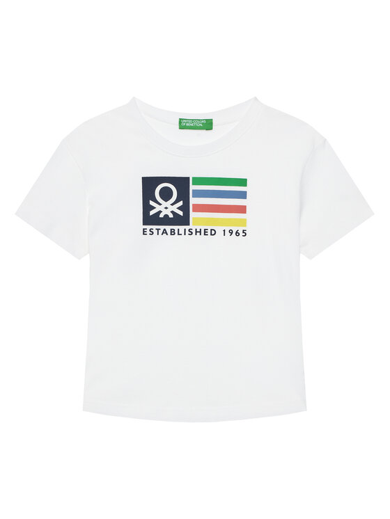 United Colors Of Benetton Тишърт 3I1XG10HT Бял Regular Fit за Момчета цена