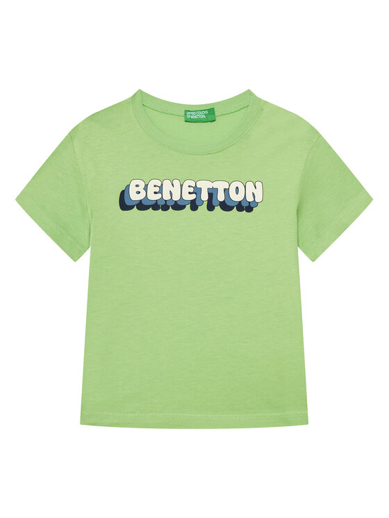 United Colors Of Benetton Тишърт 3I1XG10HT Зелен Regular Fit за Момчета цена