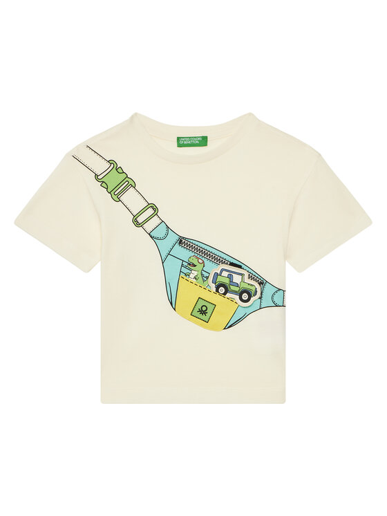 United Colors Of Benetton Тишърт 3I1XG10J6 Бежов Regular Fit за Момчета цена