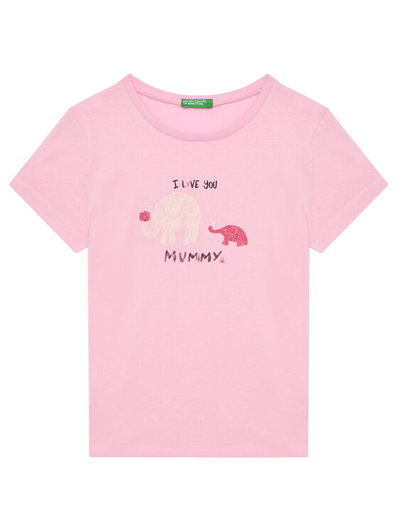 United Colors Of Benetton Тишърт 3I1XG10JJ Розов Regular Fit за Момичета цена