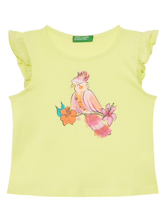 United Colors Of Benetton Тишърт 3I1XG10JK Жълт Regular Fit за Момичета цена