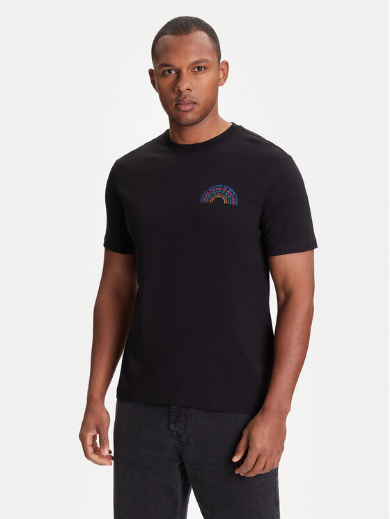 United Colors Of Benetton Тишърт 3I1XU1096 Черен Regular Fit за Мъже цена