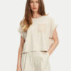 United Colors Of Benetton Тишърт 3IFVD10AF Бежов Boxy Fit за Жени цена
