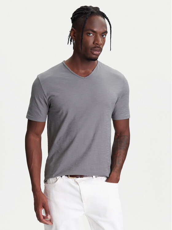 United Colors Of Benetton Тишърт 3JE1J4264 Сив Regular Fit за Мъже цена