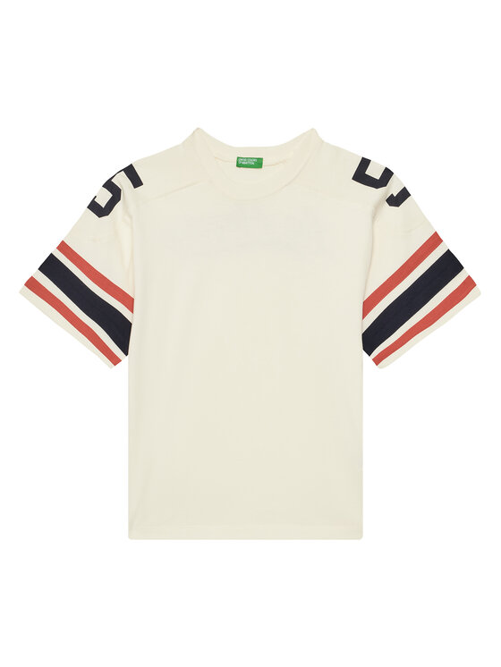 United Colors Of Benetton Тишърт 3MI5C10OA Бежов Relaxed Fit за Момчета цена