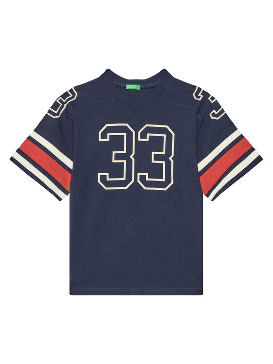 United Colors Of Benetton Тишърт 3MI5C10OA Тъмносин Relaxed Fit за Момчета цена