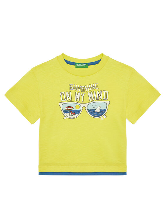 United Colors Of Benetton Тишърт 3SLUG10JF Жълт Regular Fit за Момчета цена