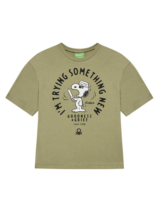 United Colors Of Benetton Тишърт 3X1SC10NI Зелен Regular Fit за Момчета цена