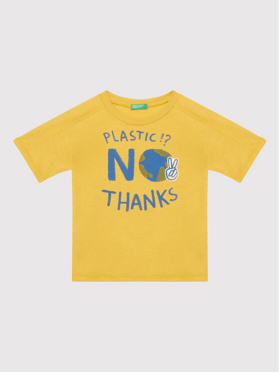 United Colors Of Benetton Тишърт 3Z7QC101E Жълт Regular Fit за Момчета цена