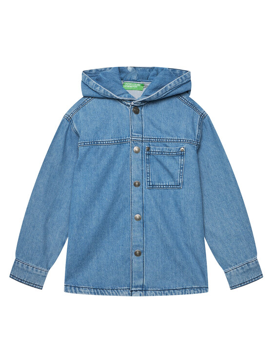 United Colors Of Benetton дънкова риза 5PWACQ03X Син Regular Fit за Момчета цена
