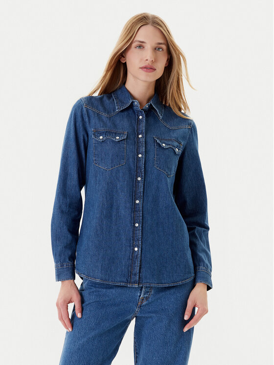 United Colors Of Benetton дънкова риза 5RZKDQ06T Син Regular Fit за Жени цена