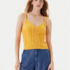 United Colors Of Benetton топ 101TDH01B Жълт Slim Fit за Жени цена