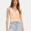United Colors Of Benetton топ 10C1EH01A Оранжев Regular Fit за Жени цена