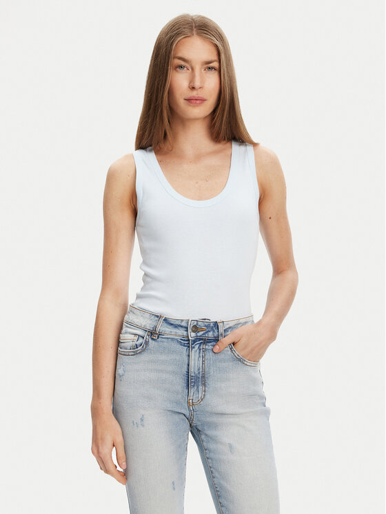 United Colors Of Benetton топ 3GA2DH010 Светлосиньо Slim Fit за Жени цена