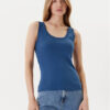 United Colors Of Benetton топ 3GA2DH010 Тъмносин Slim Fit за Жени цена