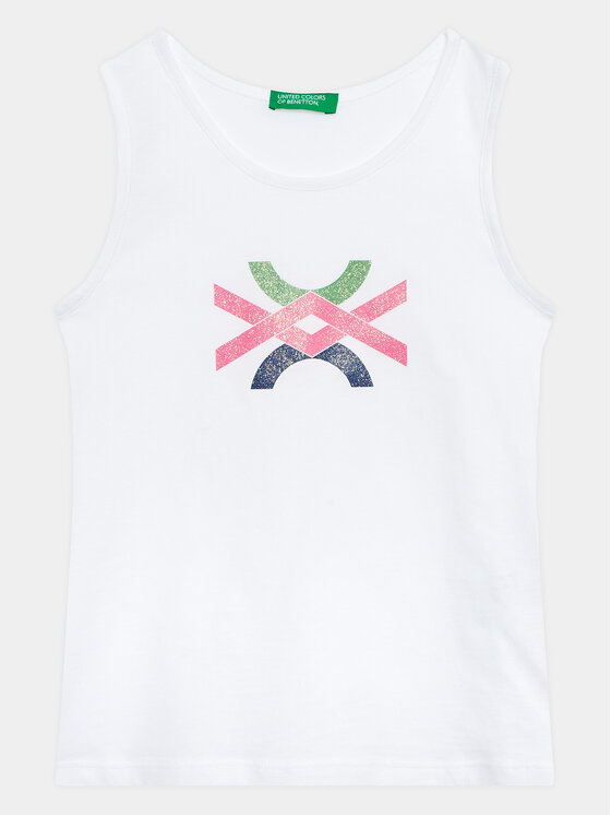 United Colors Of Benetton топ 3I1XCH012 Бял Regular Fit за Момичета цена