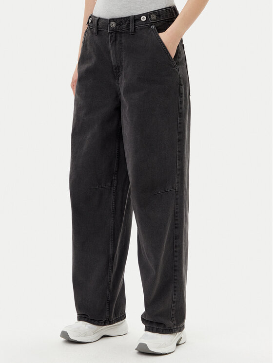Vans Дънки Curbside VN000FVH Черен Wide Leg за Жени цена