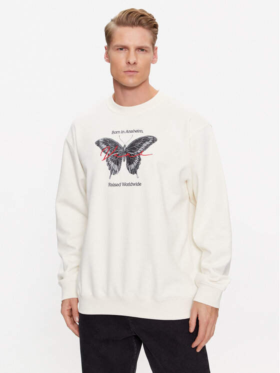 Vans Суитшърт Born In Anaheim Loose Crew VN000ABMFS81 Екрю Loose Fit за Мъже цена