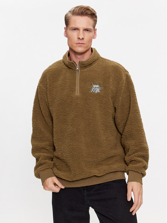 Vans Суитшърт Happy Camper Qzip VN000ABKBYW1 Кафяв Loose Fit за Мъже цена