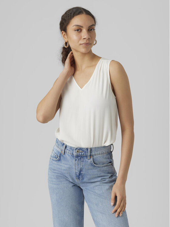 Vero Moda Блуза Brit 10286648 Бял Loose Fit за Жени цена
