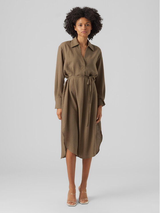 Vero Moda Ежедневна рокля Chris 10292485 Зелен Regular Fit за Жени цена