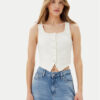 Vero Moda Елек Wild Alinia 10323777 Бял Slim Fit за Жени цена
