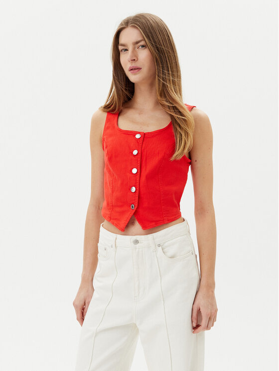 Vero Moda Елек Wild Alinia 10323777 Червен Slim Fit за Жени цена