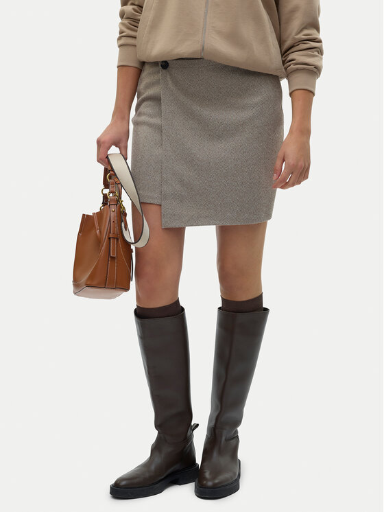 Vero Moda Мини пола Kawi 10319663 Бежов Regular Fit за Жени цена