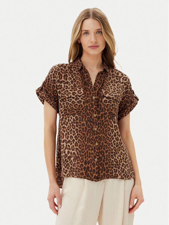Vero Moda Риза Bumpy 10331923 Кафяв Regular Fit за Жени цена