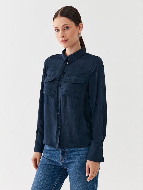 Vero Moda Риза Sunny 10260627 Тъмносин Regular Fit за Жени цена