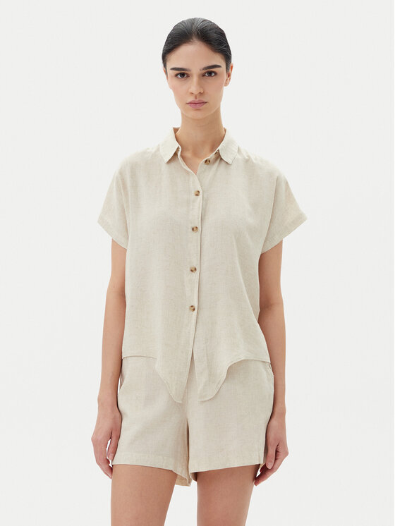 Vero Moda Риза Thea 10333794 Бежов Loose Fit за Жени цена