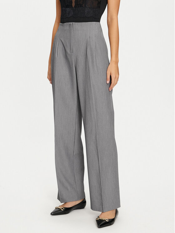 Vero Moda Текстилни панталони Vika 10323447 Сив Straight Fit за Жени цена