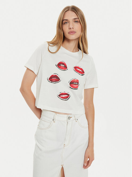 Vero Moda Тишърт Elena 10326789 Бял Boxy Fit за Жени цена