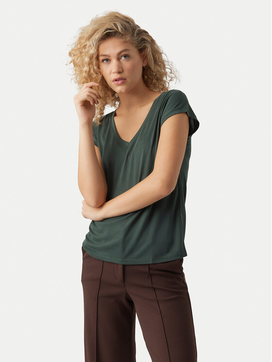 Vero Moda Тишърт Filli 10247666 Зелен Regular Fit за Жени цена