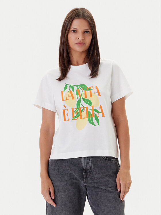 Vero Moda Тишърт Sonna 10327143 Бял Regular Fit за Жени цена