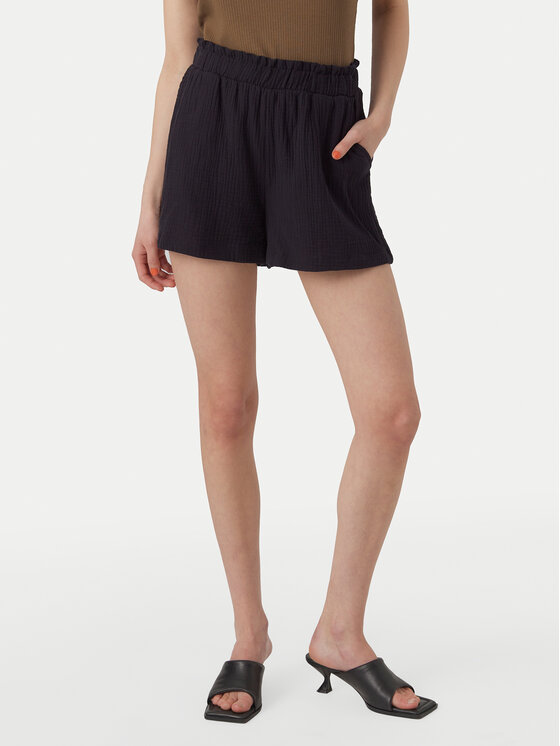 Vero Moda Шорти от плат Natali 10279687 Черен Baggy Fit за Жени цена