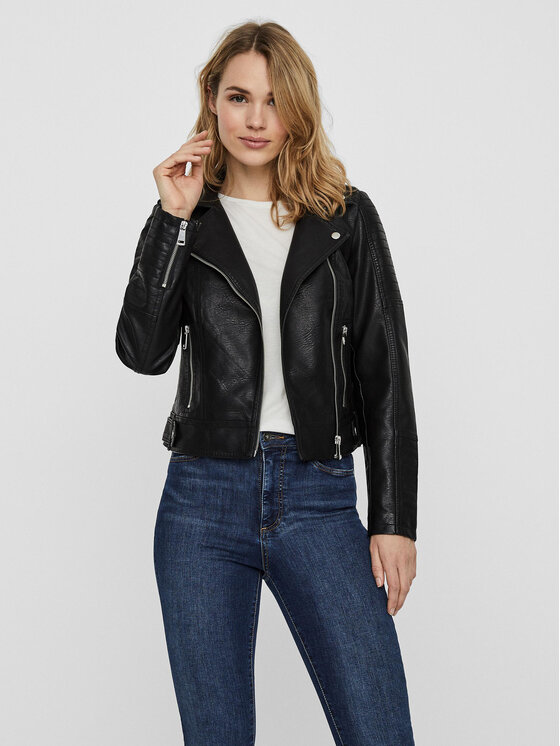 Vero Moda Яке от имитация на кожа Kerri 10228728 Черен Regular Fit за Жени цена
