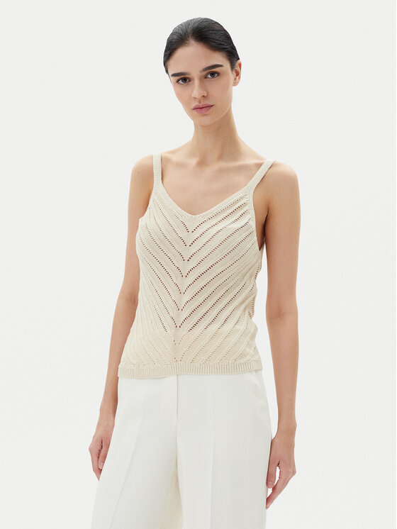 Vero Moda топ Peru 10326463 Бежов Regular Fit за Жени цена