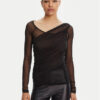 Versace Jeans Couture Блуза 78HAH600 Черен Slim Fit за Жени цена
