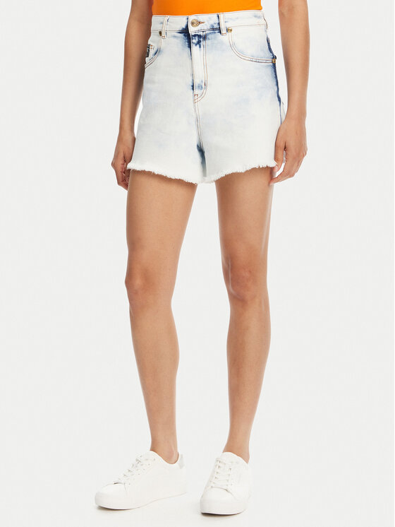 Versace Jeans Couture Дънкови шорти 78HAD51R Син Straight Fit за Жени цена