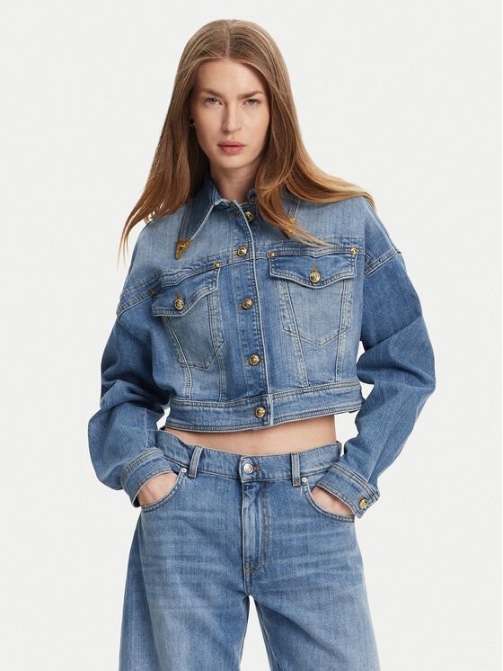 Versace Jeans Couture Дънково яке 78HAS450 Син Relaxed Fit за Жени цена
