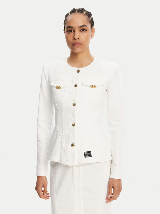 Versace Jeans Couture Дънково яке 78HAS457 Бял Slim Fit за Жени цена