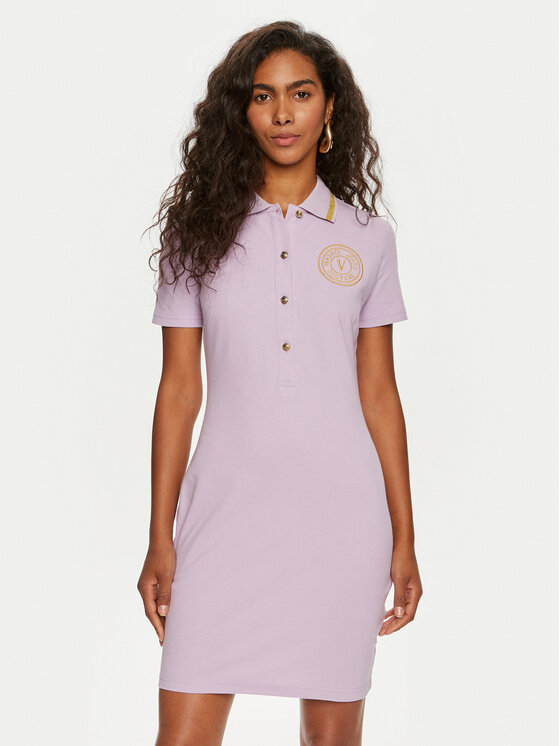 Versace Jeans Couture Ежедневна рокля 76HAOT03 Виолетов Regular Fit за Жени цена