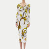 Versace Jeans Couture Ежедневна рокля 78HAO920 JS471 Бял Regular Fit за Жени цена