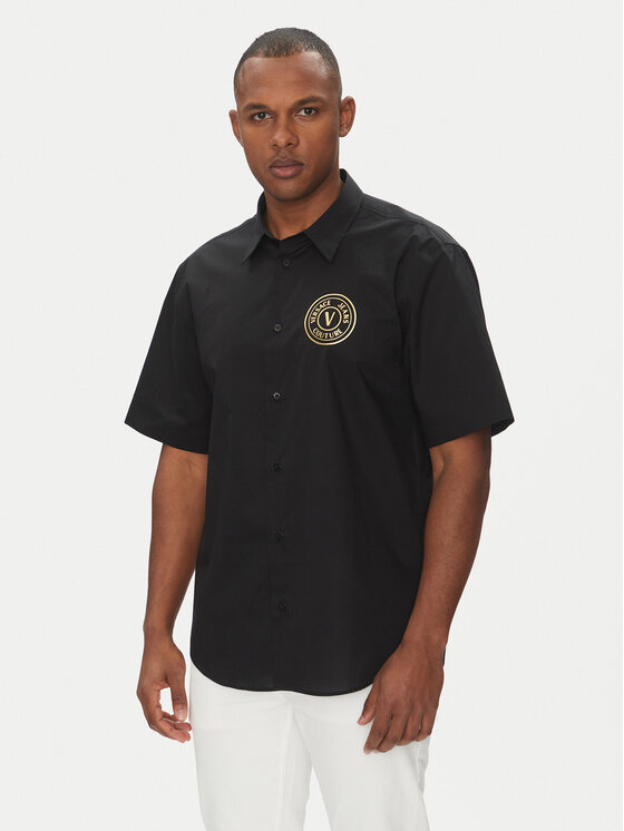 Versace Jeans Couture Риза 78GALY11 Черен Regular Fit за Мъже цена