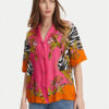 Versace Jeans Couture Риза 78HAL2P9 Розов Relaxed Fit за Жени цена