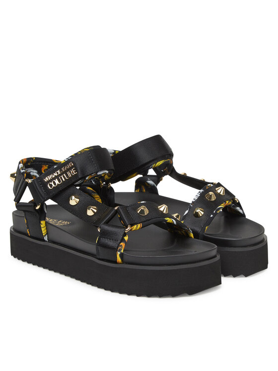 Versace Jeans Couture Сандали 78VA3SM2 Черен за Жени цена