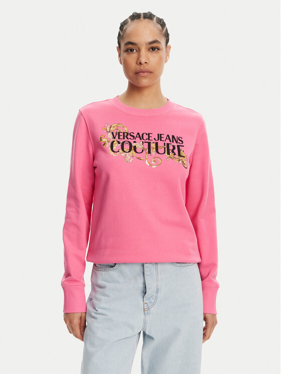 Versace Jeans Couture Суитшърт 78HAIC06 Розов Regular Fit за Жени цена